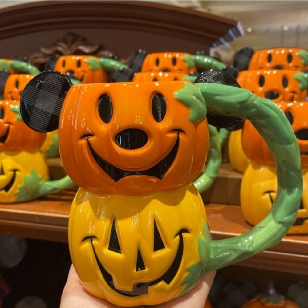 DisneyParks Halloween Mickey Jack o' Lantern Stack Mug Stein NWT